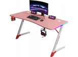 Ekspand | Scrivania Da Gioco - Rosa - 120X60 Cm - Con Led - Portabicchieri
