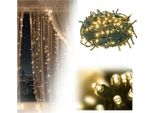 Luci Di Natale 200 Led - 14 M - 8 Modalità - Bianco Caldo - Decorazione D'interni