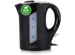 Bollitore Emerio Da 1,0 L, 900 W, Senza Bpa, Indicatore Del Livello Dell'acqua, Protezione Contro L'ebollizione, Interruttore On/Off Illuminato, Nero, Ideale Per La Casa E Il Campeggio