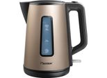Bollitore Da 1,7L Beige Chiaro Con Base A 360°, Funzione Di Arresto Automatico Dell'ebollizione, Protezione Contro Il Funzionamento A Secco, 2200W, Spia Luminosa, Indicatore Del Livello Dell'acqua, Acciaio Inox, AWK1000SAT