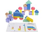 Puzzle Da 15 Pezzi Realizzato Con Blocchi Di Legno Per L'ordinamento