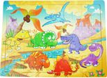 Puzzle Di Legno Con Dinosauri Colorati