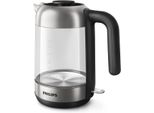 Bollitore Da 1,7 L Con Luce Sensore Blu, Base A 360°, Filtro A Microfiltro, Elemento Riscaldante Piatto, Coperchio Rimovibile, Risparmio Energetico, Sicuro, Design Moderno
