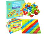Grande Puzzle Geometrico A Mosaico Realizzato Con Blocchi Di Legno