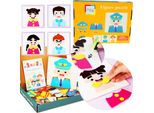Puzzle Magnetico In Legno Volti, Persone, Famiglia, Professioni
