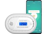 Aroha Smart Connect Rilevatore Monossido Di Carbonio Wifi - Batteria Da 10 Anni - Allarme Monossido Di Carbonio Con Tuya & Smartlife, Portatile