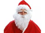 Parrucca Da Babbo Natale Con Barba, Sopracciglia E Cappello