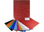 Carta Colorata Glitterata 250G 25X35Cm 10 Fogli