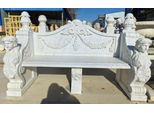 Casa Padrino Panca Da Giardino Barocca In Marmo Grigio 183 Cm - Mobili Da Giardino Barocchi
