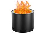 Vevor Stufa A Legna Senza Fumo, Fuoco Da Campo, H: 32 Cm X D: 38 Cm, Caminetto A Legna Con Cassetto Per La Cenere Rimovibile, Pozzo Di Fuoco Portatile Per Uso Esterno In Acciaio Inossidabile SUS430, Ideale