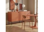 Credenza 2 Ante E 3 Cassetti Decoro Melaminico 150 Cm Arancione - Oviala Romeo