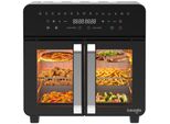 23L Friggitrice Ad Aria Calda Mini Forno Friggitrice, Enfisismo Doppia Zona Xxl Friggitrice Ad Aria Calda Con Led Touch Screen 15 Programmi
