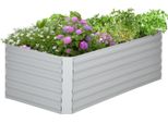Letto Rialzato In Acciaio, Letto Per Piante Con Struttura A Freddo Letto Da Giardino Fioriera Innestabile, Fioriera 180X90X60Cm Per Giardino Balcone Terrazzo, Letto Per Fiori, Piante, Frutta