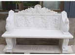 Casa Padrino Panchina Da Giardino Barocca In Marmo Bianco 180 Cm - Mobili Da Giardino Barocchi