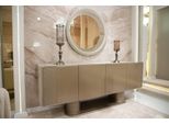 Consolle Con Specchio In Legno Beige Moderno Ed Elegante
