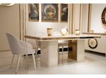 Tavolo Da Pranzo Moderno In Legno Con Sedie Beige, Set Per Sala Da Pranzo Elegante