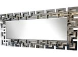 Specchio Moderno In Vetro Grigio, Elegante Specchio Da Parete