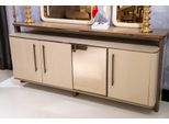 Elegante Credenza In Legno Beige Con Specchio Moderno