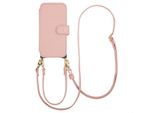 Custodia Per Samsung Galaxy S25/Samsung Galaxy S24 - Pelle Finta - Custodia Selencia Con Nastro/Flap - Rosa