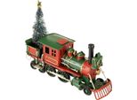Treno Decorativo Natalizio Con Locomotiva A Vapore E Abete Festivo