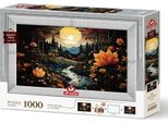 Art Puzzle Puzzle Con Cornice E Colla 3In1 Bellezze Notturne 1000 Pezzi
