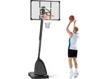 SPORTNOW Basketballständer Höhenverstellbarer Basketballkorb mit Ständer, Rollen, 293-350 cm Basketball-Backboard Ständer, Stahl