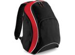 Bagbase BG571 | Zaino / Zaino Teamwear | 32 X 45 X 23 Cm - Colore: Nero/Rosso Classico/Bianco - Dimensioni: 32 X 45 X 23 Cm