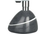 Distributore Di Sapone Spirella "Etna"" Distributore Di Sapone Liquido In Poliresina Effetto Pietra Grigio/Bianco 400Ml"