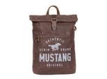 Mustang Zaino Per Il Tempo Libero Zaino Con Scomparto Per Laptop Houston Rolltop Backpack Brown Marrone Scuro
