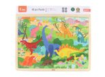 Viga 44584 Puzzle Su Blocchetto Da 48 Pezzi - Conoscere I Dinosauri