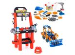 Set Fai-Da-Te "Super Meccanico"" + Set Di Attrezzi Blocchi Da Costruzione ""Inventore"" Polesie"