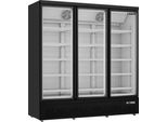 Congelatore Saro Con 3 Porte In Vetro - 1563 Litri, Nero, Convezione