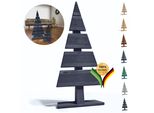 Be4Nature Albero Di Natale In Legno Altezza 60 Cm Piede Larghezza 27 Cm Albero Di Natale Alternativo Decorazione Natalizia Abeti In Legno Piccoli Antracite