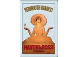 Martini Vermouth Bianco - Specchio Stampato 20X30 Cm In Cornice Di Plastica
