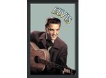 Presley, Elvis Guitar - Specchio Stampato 20X30 Cm In Cornice Di Plastica