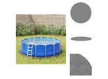 Vidaxl Panno Per Piscine Grigio Chiaro Ø244 Cm Geotessile In Poliestere - Coperture E Sottofondi Per Piscine
