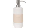 Msv Distributore Di Sapone "Moorea"" Distributore Di Sapone Liquido In Ceramica, 7,5 X 7,5 X 21 Cm - 400Ml - Beige"