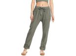 Roxy Donna Pantaloni Cargo In Lino On The Seashore Oliva : M Taglia: M