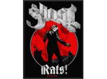 Ghost - Rat - Patch "Rats"", Tessuto Cucito RO9877 (Taglia Unica) (Nero/Rosso/Bianco)"