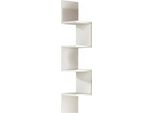 Dmora Mensola Pawan 22X22X117.2H Cm Bianco Bianco, 5 Ripiani