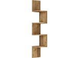 Dmora Mensola Pawan 22X22X117.2H Cm Marrone Quercia, 5 Ripiani