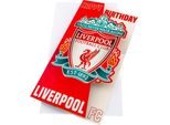 Liverpool Fc - Crest - Biglietto Di Compleanno - Cartoncino TA12179 (Taglia Unica) (Rosso/Verde)