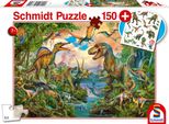 Schmidt Puzzle Dinosauri 150 Pezzi + Regalo (Tatuaggi)