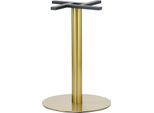Base Per Tavolo In Acciaio Inox SH-3001-6/G, Per Ufficio, Hotel, Ristorante, Diametro 50 Cm, Altezza 72 Cm, Acciaio Inox Color Oro