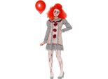 Smiffys - Costume - Damen SM1911 (M) (Grau/Rot)