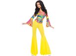 Smiffys - Set Di Costumi "70S Groovy Babe"" Per Donna SM1068 (M) (Giallo/Colore)"