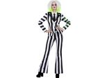Beetlejuice - Costume - Donna SM2963 (M) (Nero/Bianco)