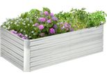 Letto Rialzato In Acciaio, Letto Per Piante Con Struttura A Freddo Letto Da Giardino Fioriera Innestabile, Fioriera 180X90X60Cm Per Giardino Balcone Terrazzo, Letto Per Fiori, Piante, Frutta