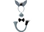 Bristol Novelty - Costume Da Asino Per Bambini BN792 (Taglia Unica) (Grigio/Nero)
