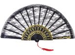 Bristol Novelty - Ventaglio, Pizzo BN714 (Taglia Unica) (Nero)